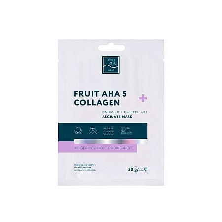 Альгинатная лифтинг-маска Fruit AHA 5 + Collagen Beauty Stylе 30 гр