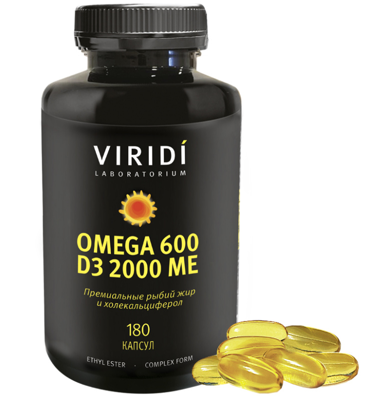 БАД VIRIDI Д3*ОМЕГА 180 капсул
