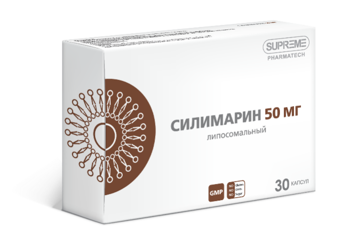 БАД SUPREME PHARMATECH ЛИПОСОМАЛЬНЫЙ СИЛИМАРИН 50 мг 30 капсул