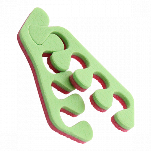 Разделители для пальцев розовый, салатовый пенопропилен 20 пар упк 8 мм