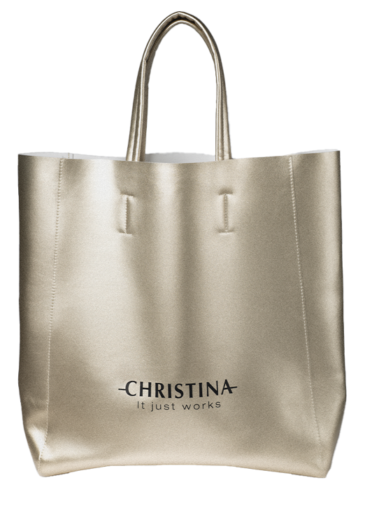 Сумка-шоппер золотая Christina