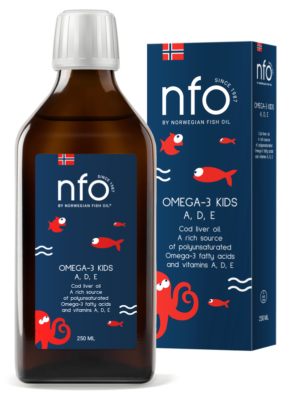 NFO Omega-3 Cod Liver Oil NFO Омега-3 Жир печени трески, 250 мл QR