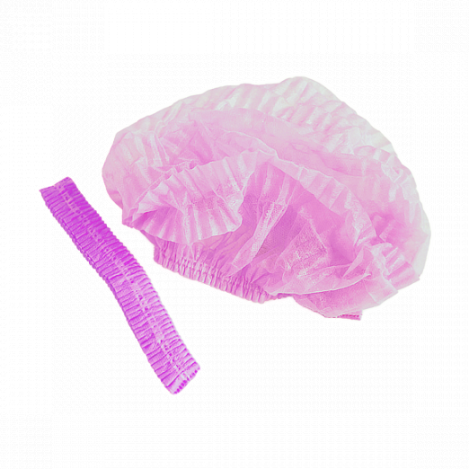 Шапочка Шарлотка 1-Touch Спанбонд Розовый 100 шт уп