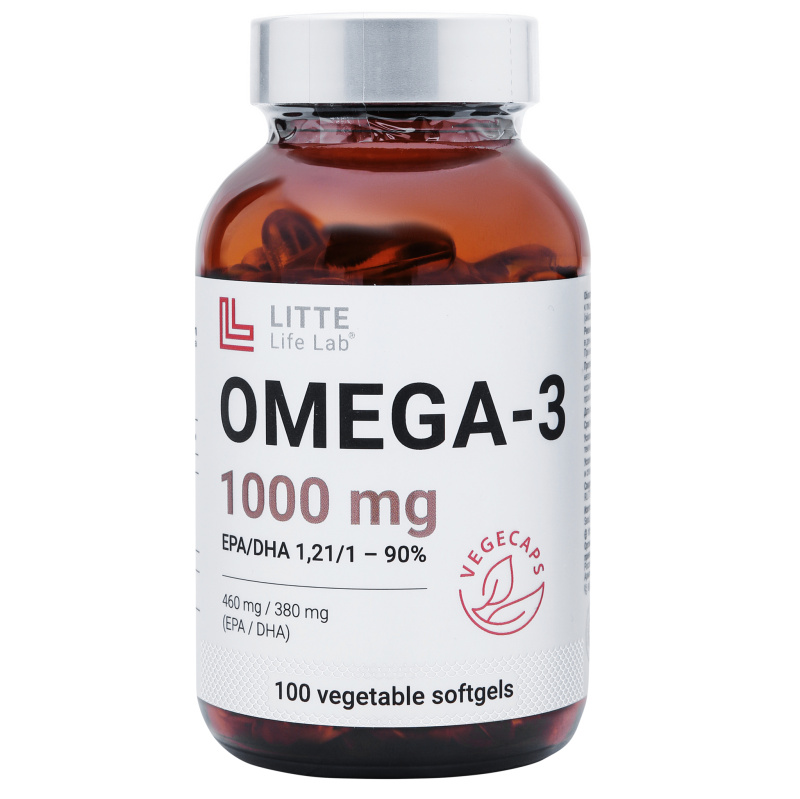 БАД LITTE Омега-3 Litte Life Lab 1000 мг 100 капсул