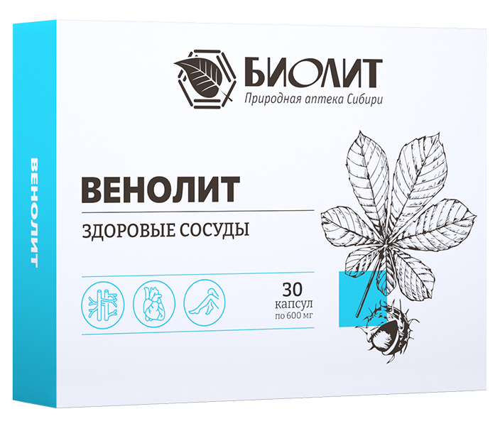 Венолит БАД Комплекс растительных экстрактов для вен 30 капс БАД QR