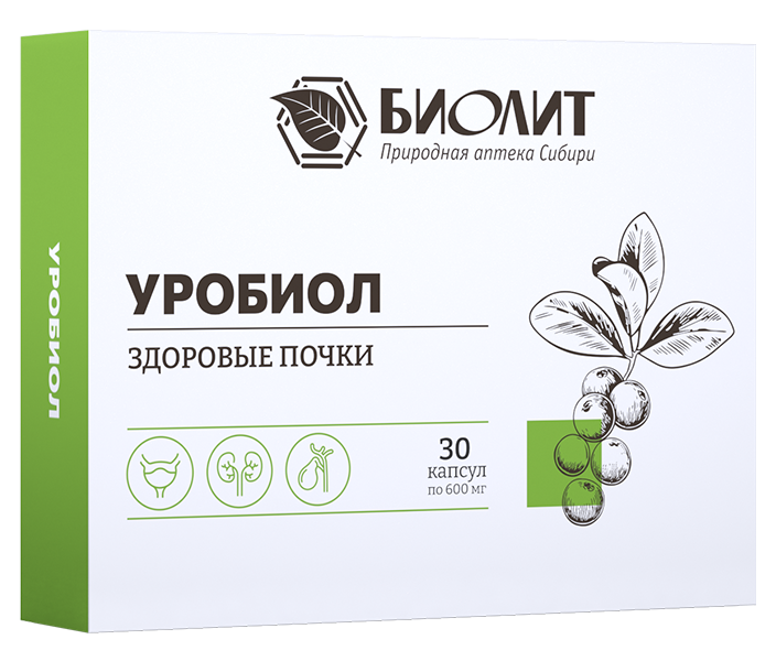 БАД БИОЛИТ Уробиол БАД "Комплекс растительных экстрактов для почек" 30 капсул