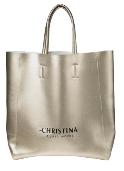 Сумка-шоппер золотая Christina