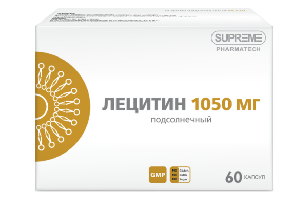 БАД SUPREME PHARMATECH ЛИПОСОМАЛЬНЫЙ ЛЕЦИТИН ПОДСОЛНЕЧНЫЙ 60 капсул