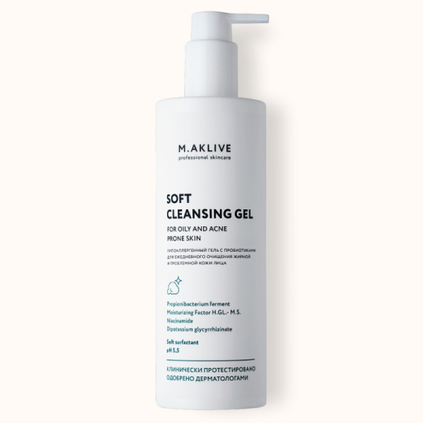 MAKLIFE Мягкий гель для умывания жирной и проблемной кожи лица 400 мл