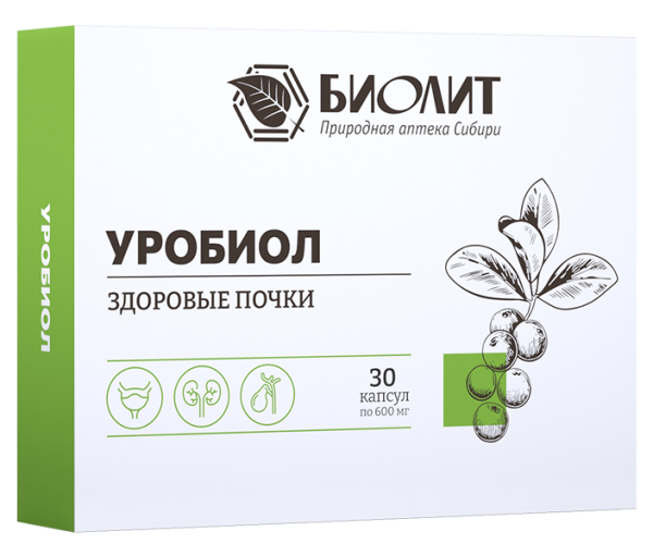 Уробиол БАД Комплекс растительных экстрактов для почек 30капс QR БАД