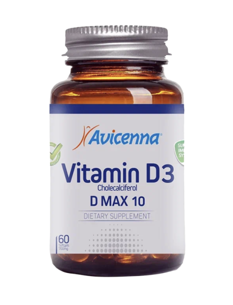 Avicenna Витамин Д3 Д МАКС 10 БАД QR