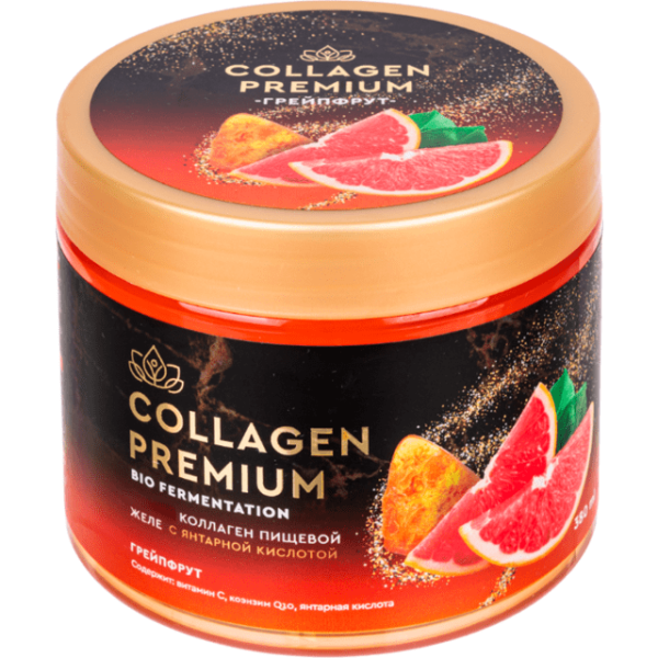 Коллаген пищевой с Янтарной кислотой (COLLAGEN-premium) Грейпфрут 380 мл
