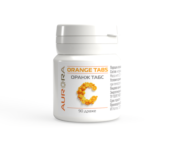 Пищевая добавка Оранж Табс (витамин С) (Orange Tabs) 90 драже