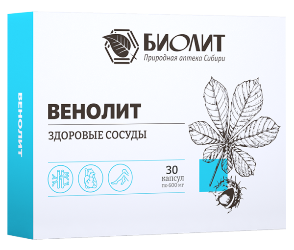БАД БИОЛИТ Венолит "Комплекс растительных экстрактов для вен" 30 капсул