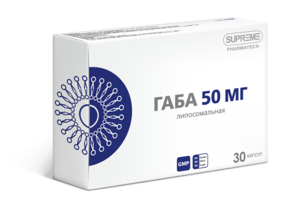 БАД SUPREME PHARMATECH ЛИПОСОМАЛЬНЫЙ ГАБА мг 30 капсул