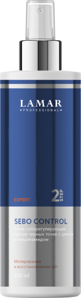Тоник себорегулирующий против черных точек с цинком и ниацинамидом SEBO CONTROL, 400 мл