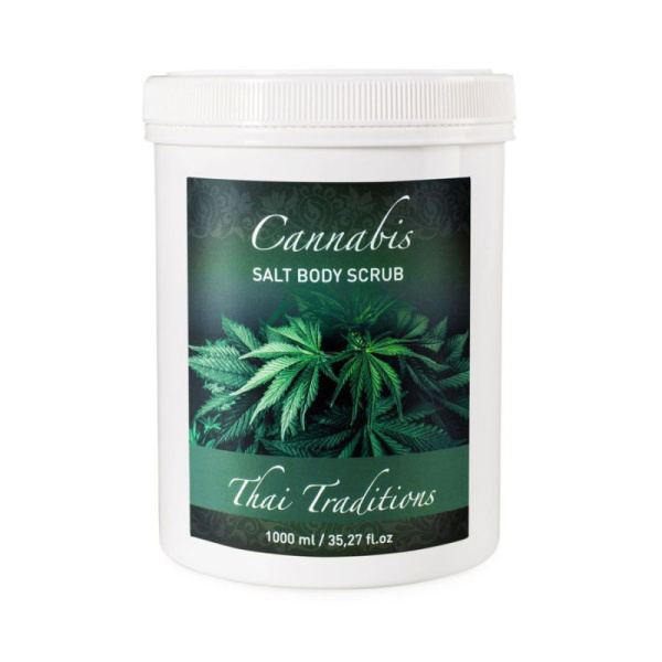 Соляной скраб для тела от отёков Каннабис 1000 мл