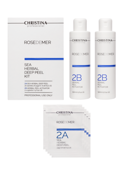Rose de Mer Набор для пилинга (порошок 20 саше 2a + 2 активатора 2b) kit