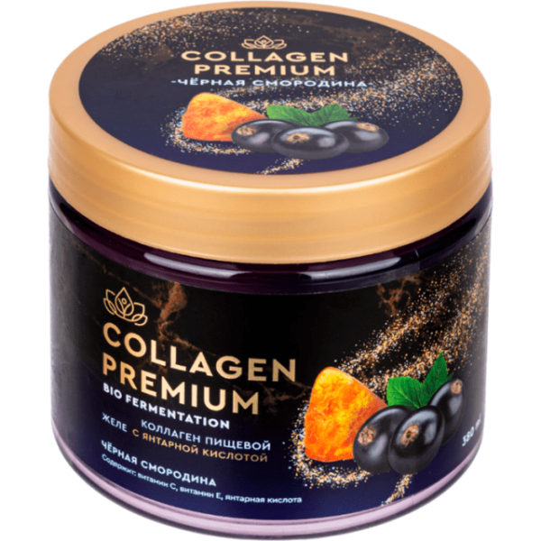 Коллаген пищевой с Янтарной кислотой (COLLAGEN-premium) Черная смородина 380 мл
